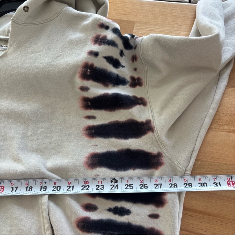 FREE PEOPLE WASHED GREY MORNING COMBO TIE DYE ITS A VIBE HOODIE | LARGE - Picture 10 of 16
